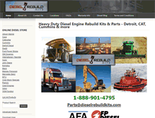 Tablet Screenshot of dieselrebuildkits.com